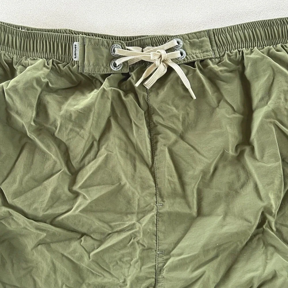Columbia Convert Board Shorts Men L Olive Green Floral Side Stripe Y2K Surf Gorp